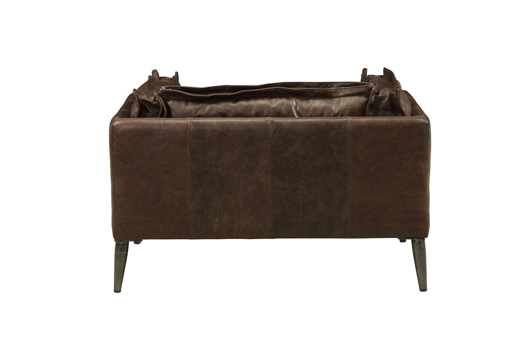 Porchester Distress Chocolate Top Grain Leather Chair
