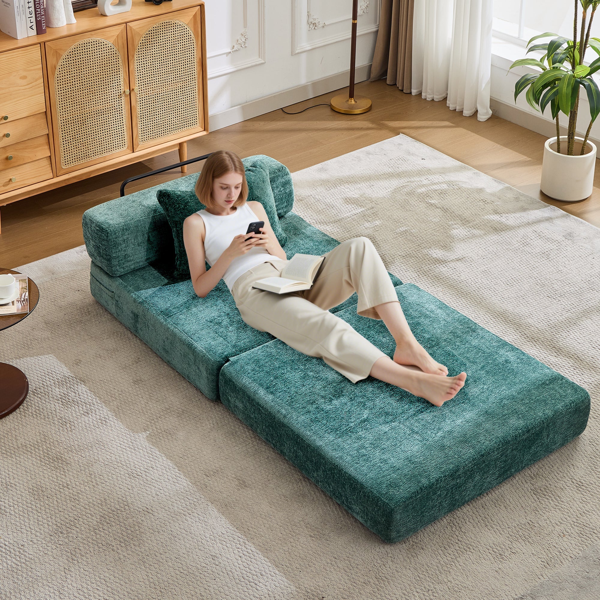 Compression Sofa - Convertible Floor Sofa Bed