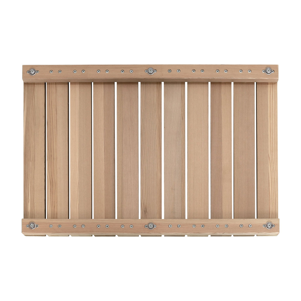 Cedar Wood Shower Mat - Non-Slip Slatted Wooden Bath Mat