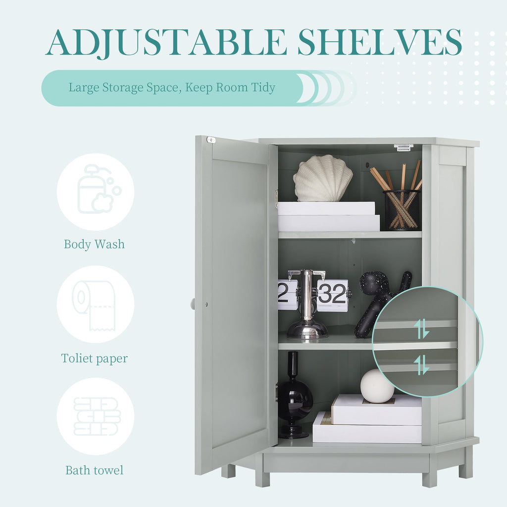 Grey Triangle Corner Bathroom Cabinet