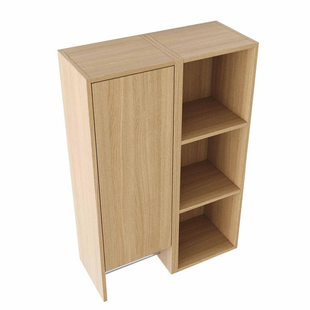 24 Inch Wall-Mounted Side Cabinet and Storage Shelves