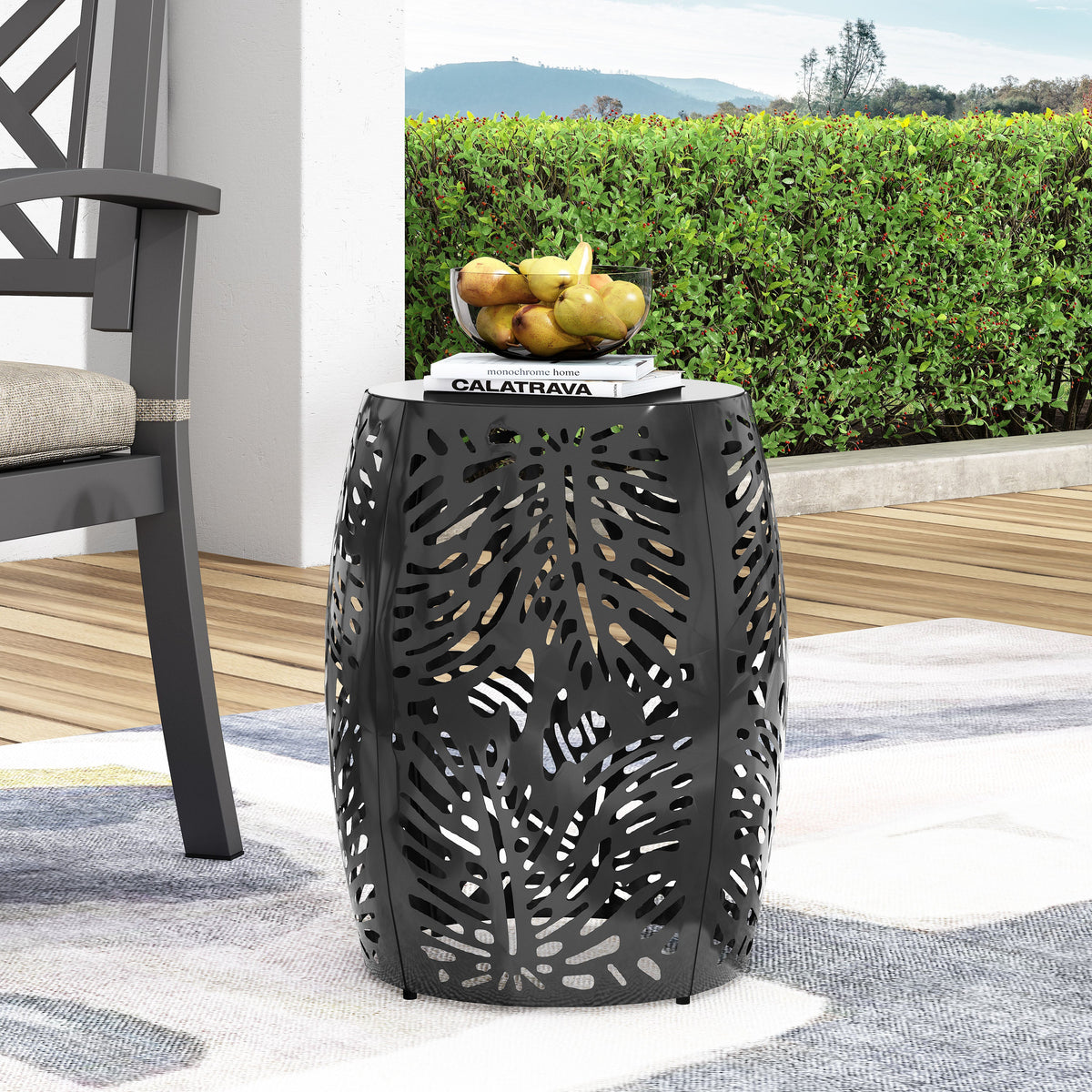 Large Metal End Table