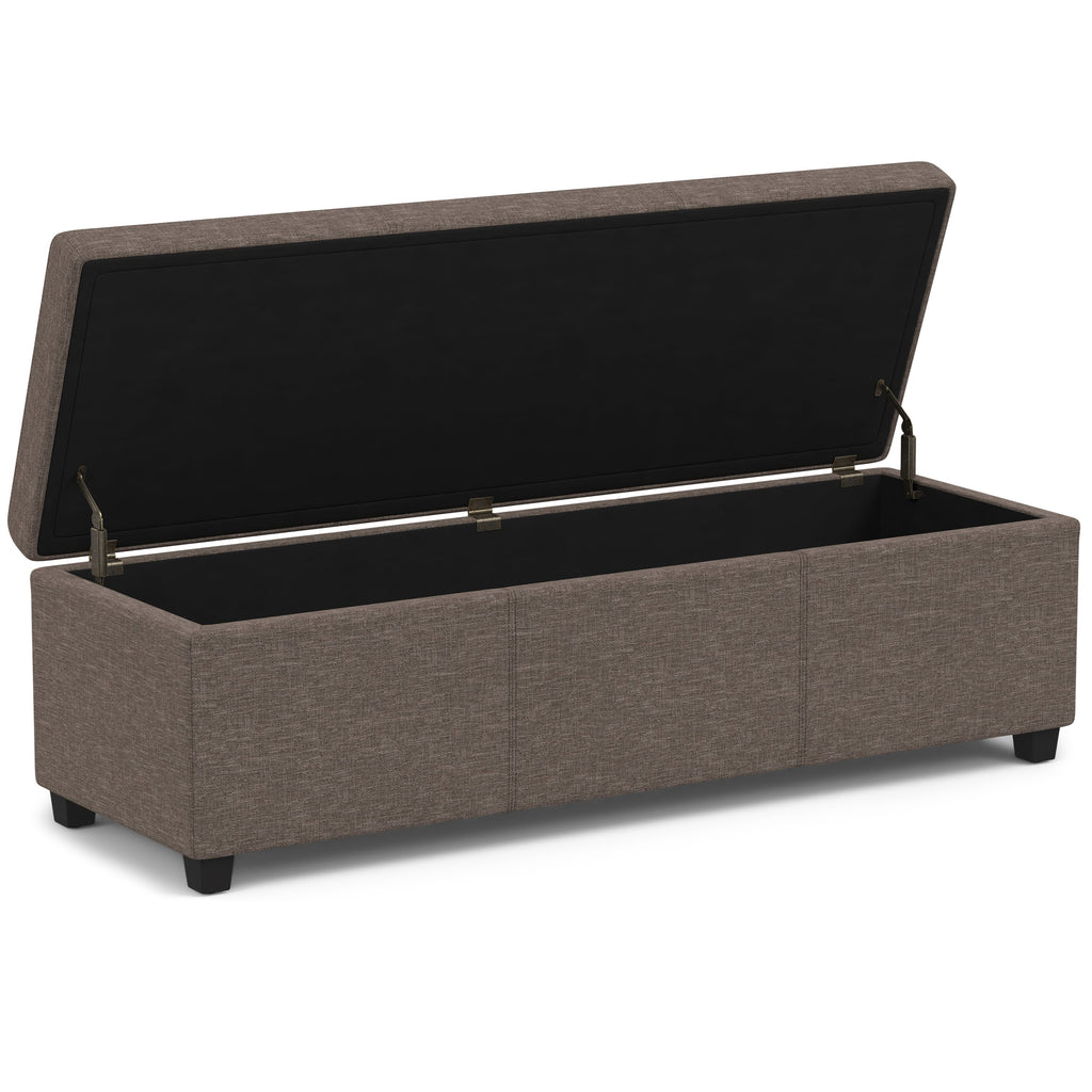 Avalon Extra Large Storage Ottoman Bench - Fawn