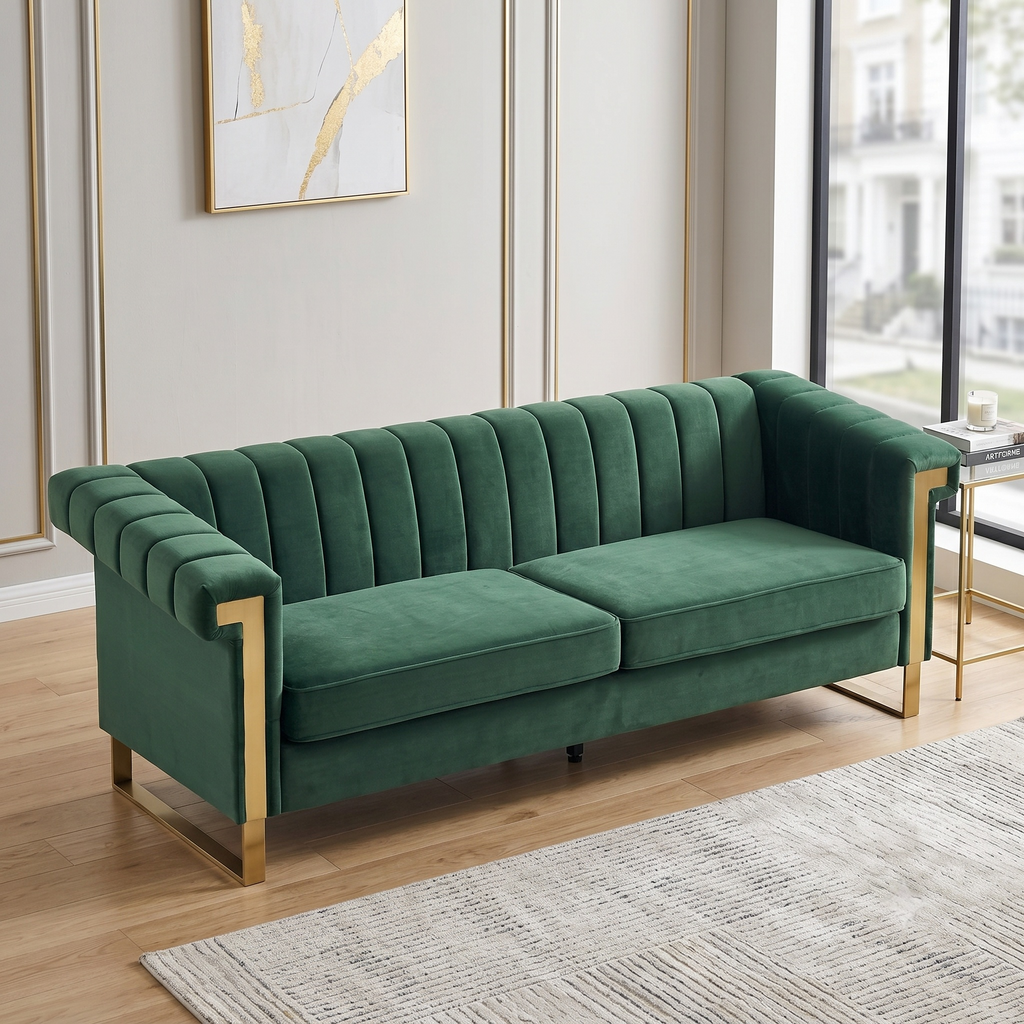 FX-P81B-RG Velvet Sofa