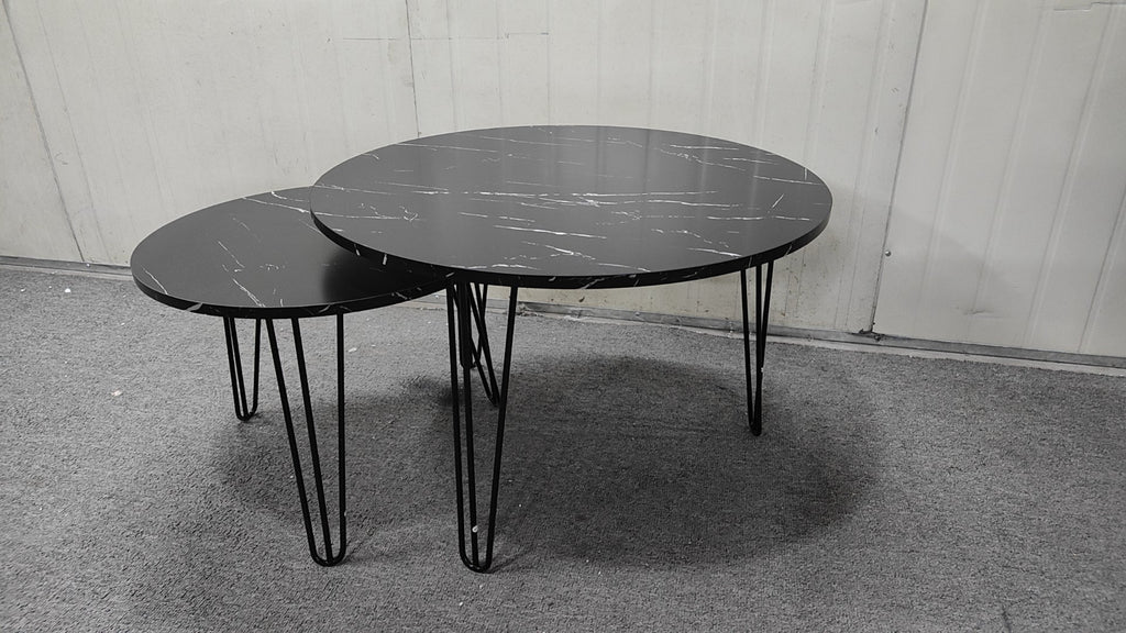 27.56'' Round Nesting Coffee Table Set of 2