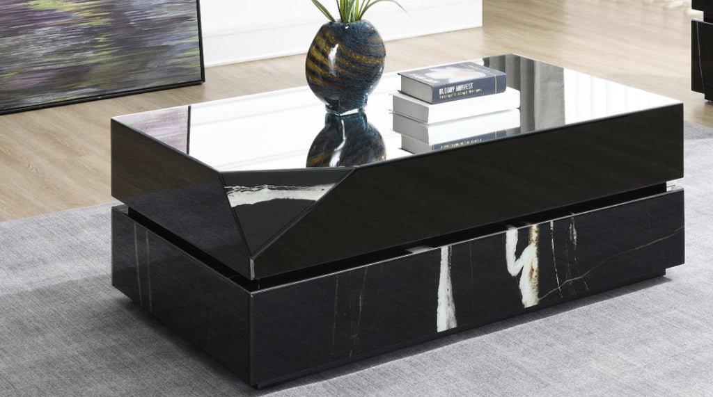Wenona Black Mirrored Coffee Table