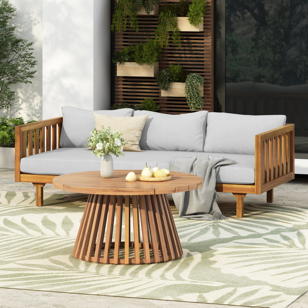 Claremont 3 Seater Daybed and Acacia Wood Table Set