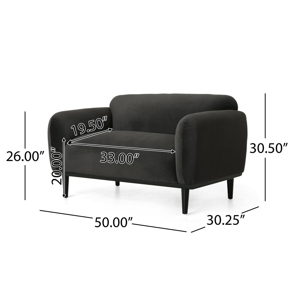 50" Loveseat Sofa - Dark