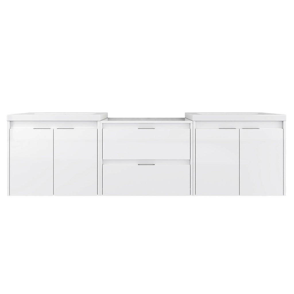 72" Bathroom Vanity With Resin Sink