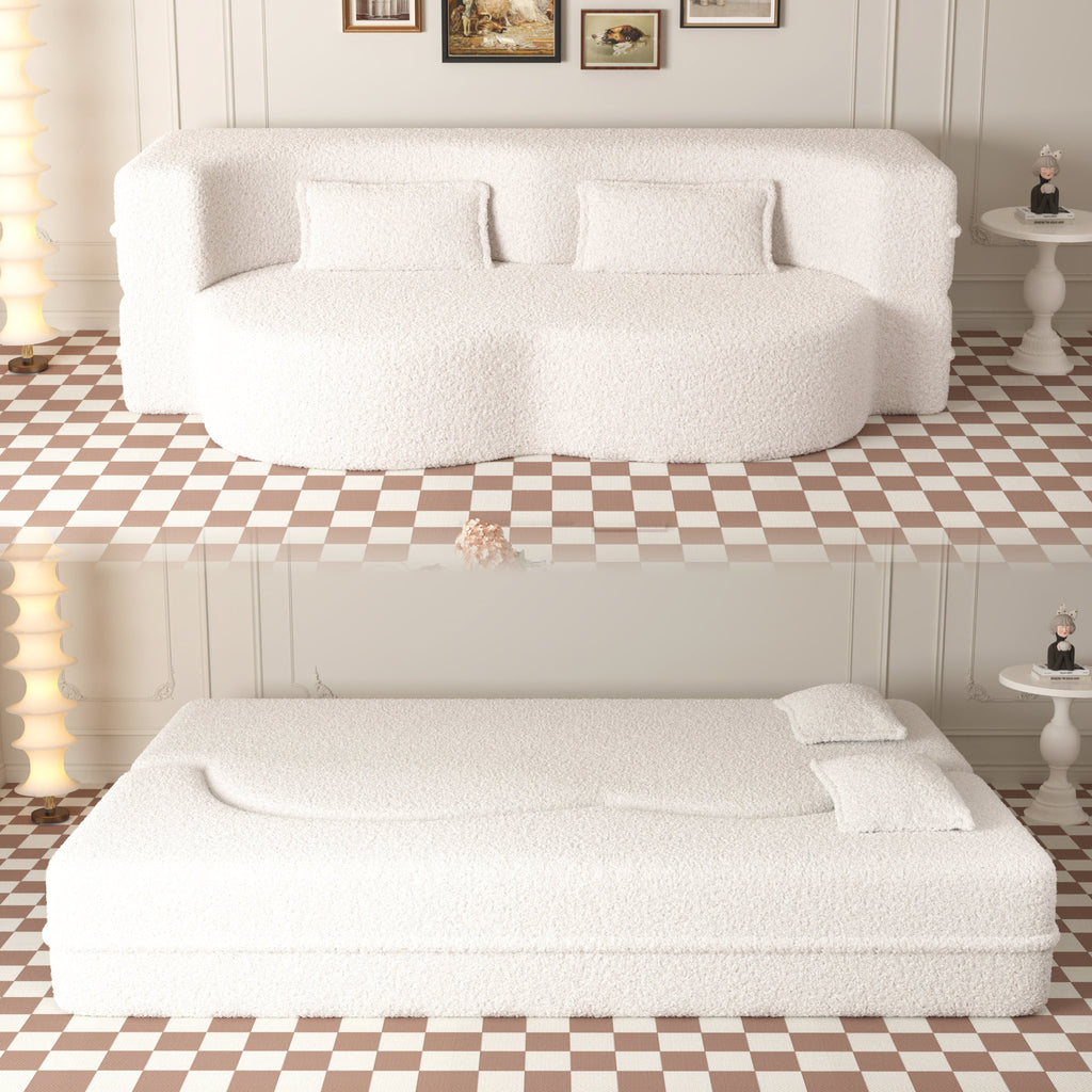 Modern Floor Sofa with 2 Pillows