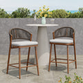 Outdoor 26" Seat Height Aluminum Frame Counter Stools - Set of 2