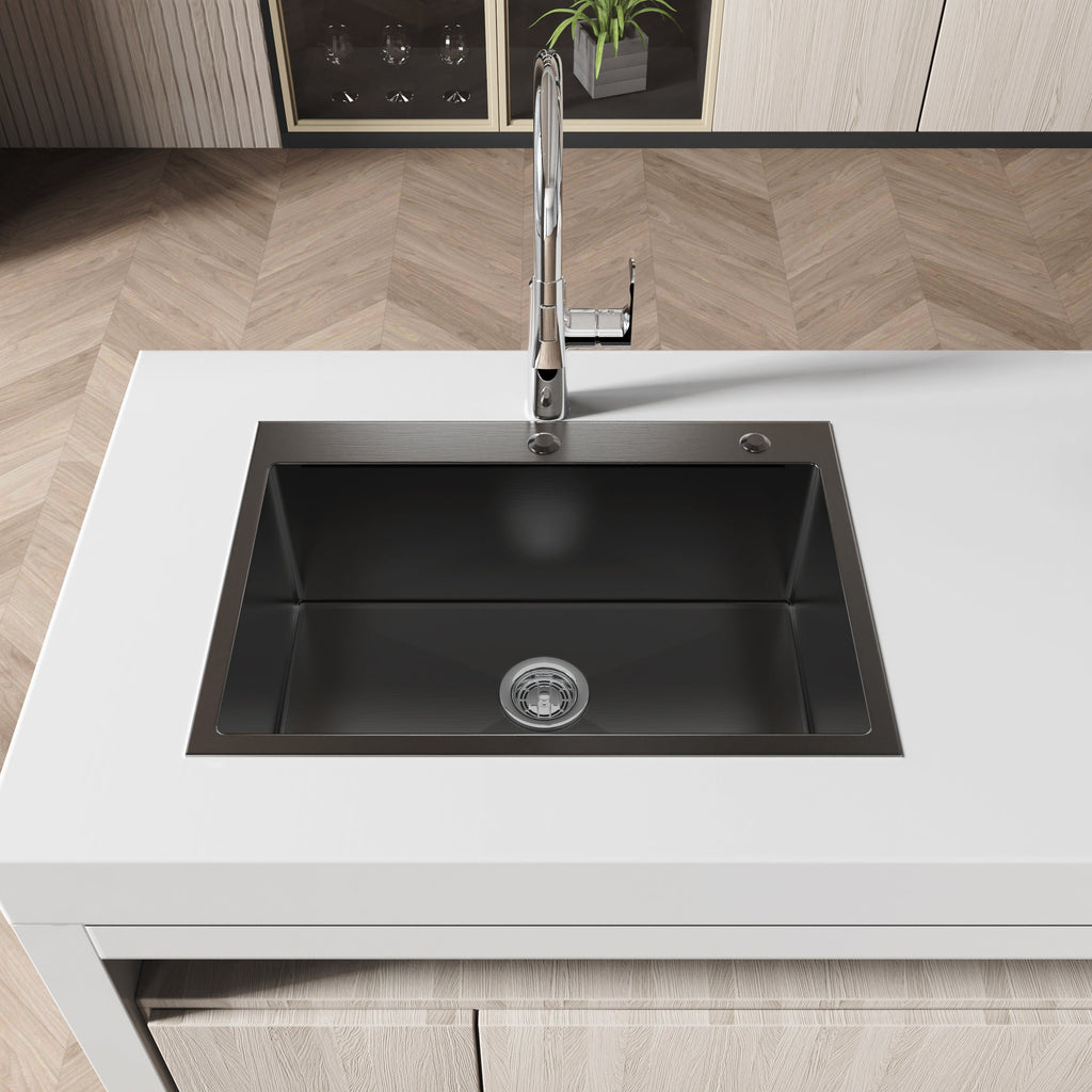 Stainless Steel Kitchen Sink - 27"x19" Single Bowl