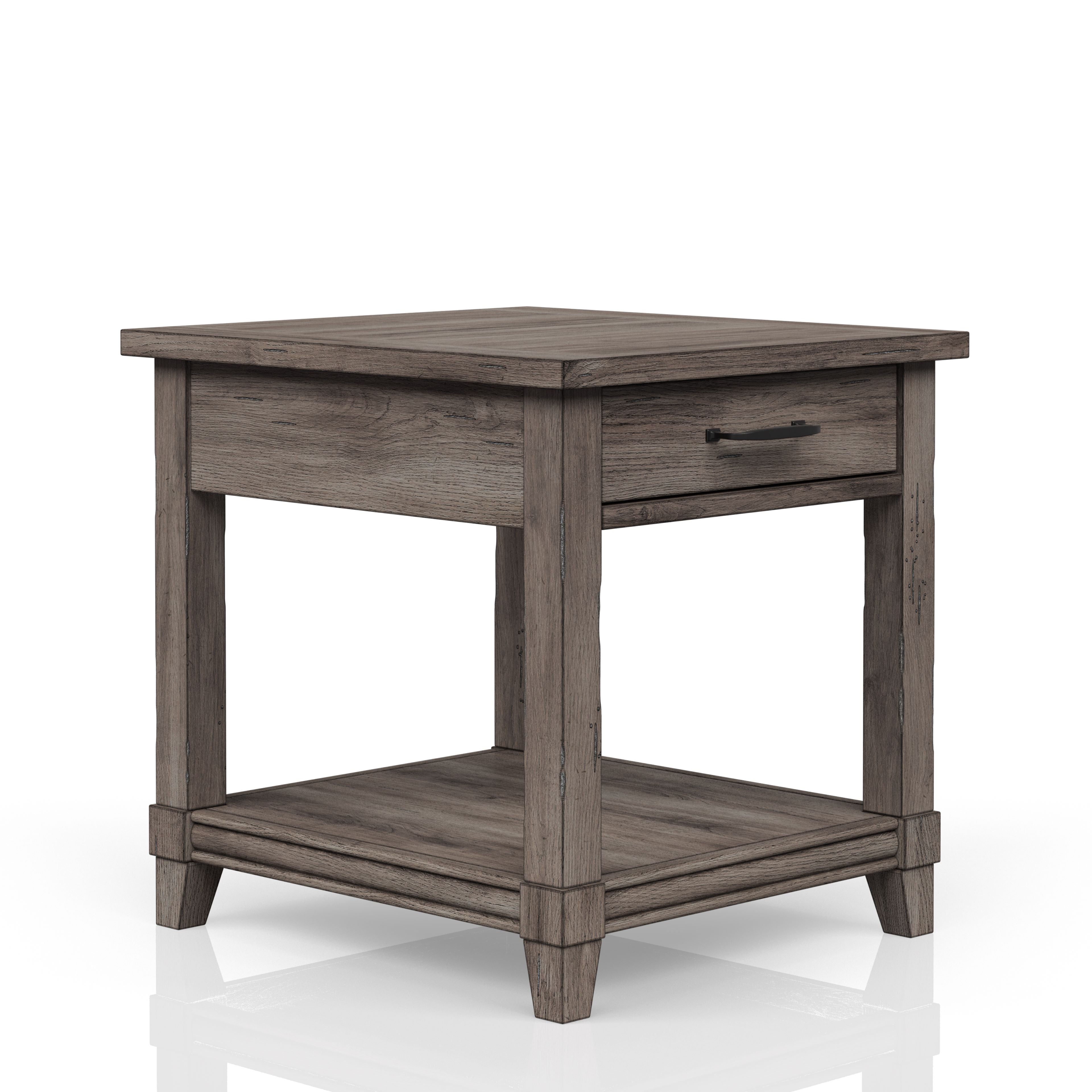 End Table with Storage Drawer & USB Ports