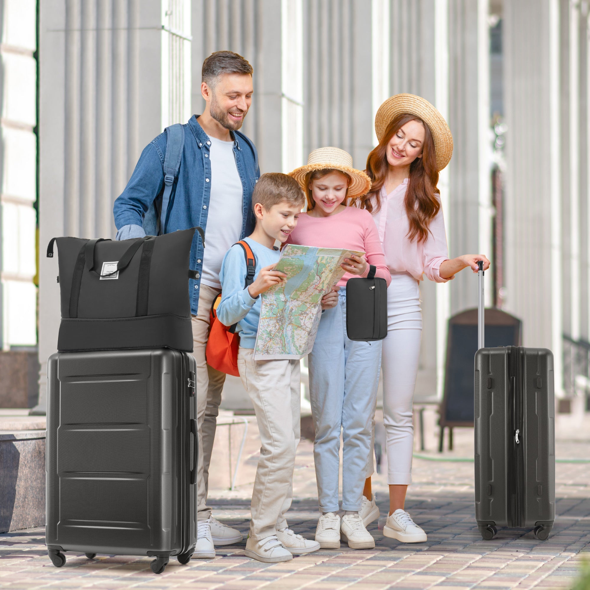 2 Piece Luggage Set with Expandable Spinner Wheels