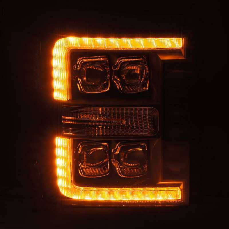 AlphaRex 11-16 Ford F-350 SD NOVA LED Proj Headlights Plank Style Chrm w/Activ Light/Seq Signal 880148 *Discontinued