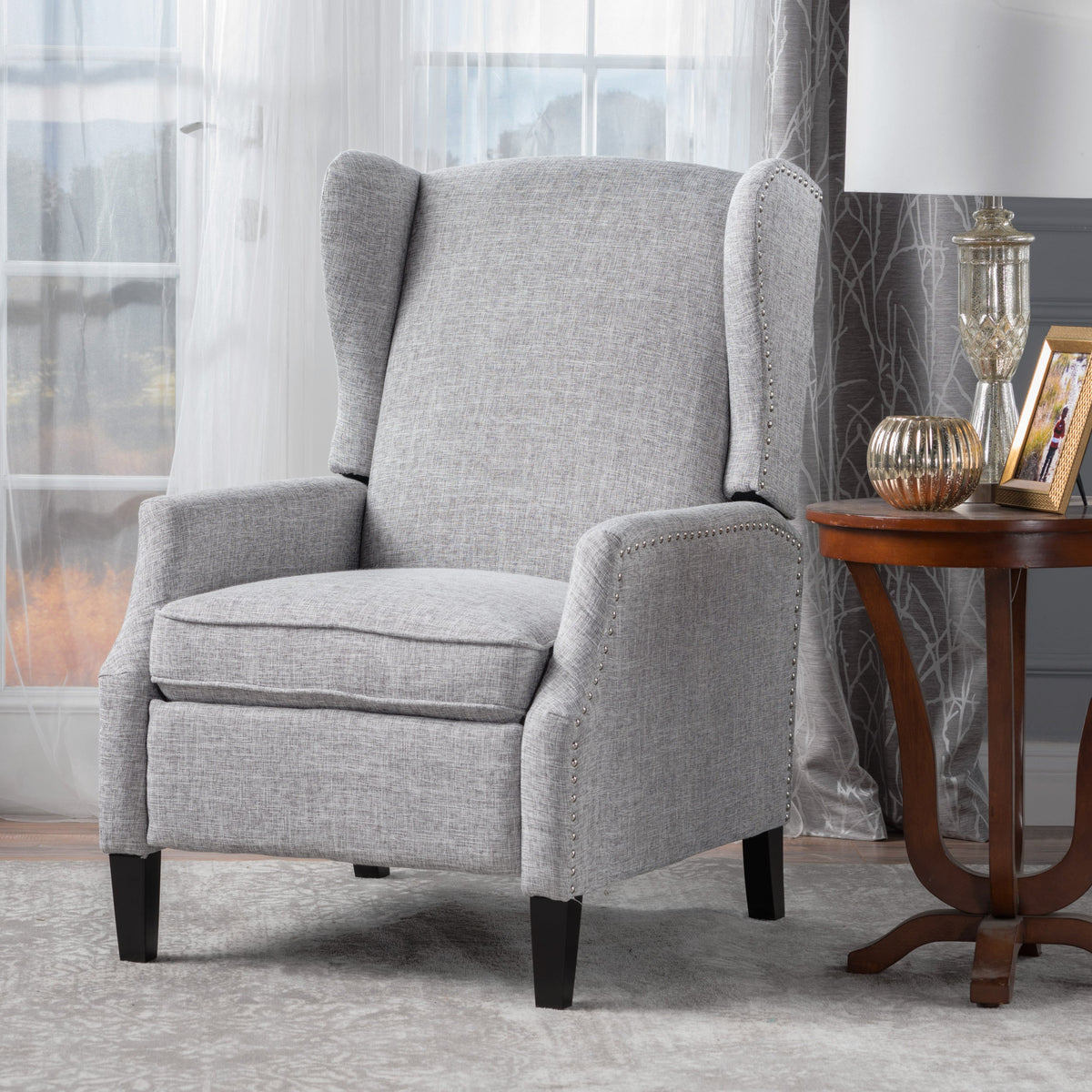Modern Fabric Pushback Recliner Chair