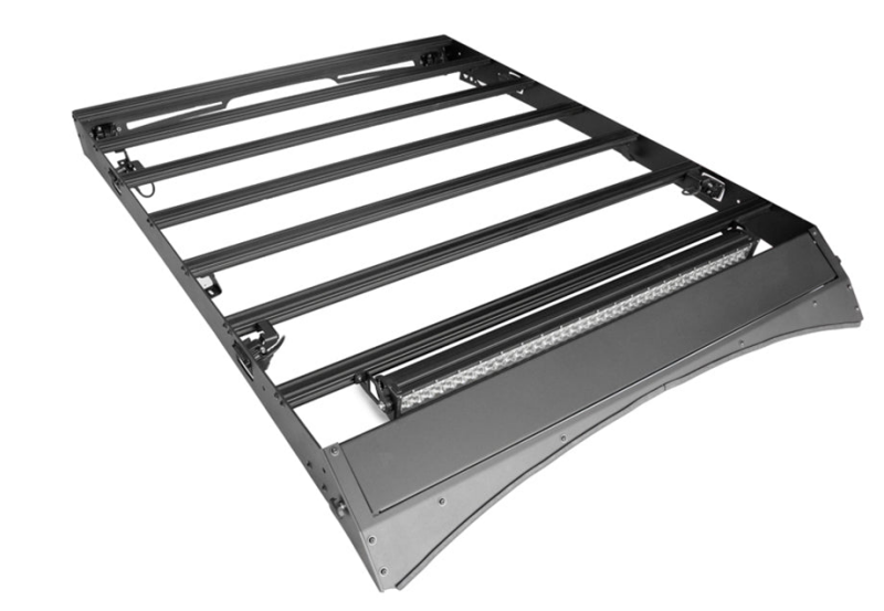 Cali Raised LED Cali Raised 14-21 Toyota Tundra Crew Max Premium Roof Rack - 52In Dual Row Blue Small/Light Kit CR3076