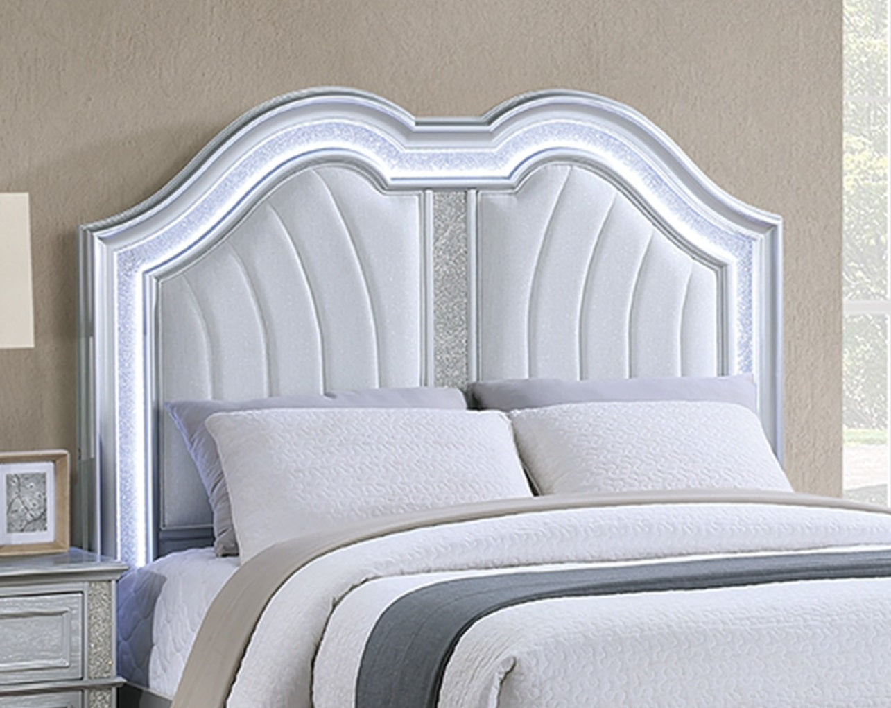 Contemporary Elegant Full Size Bed 3pc Set