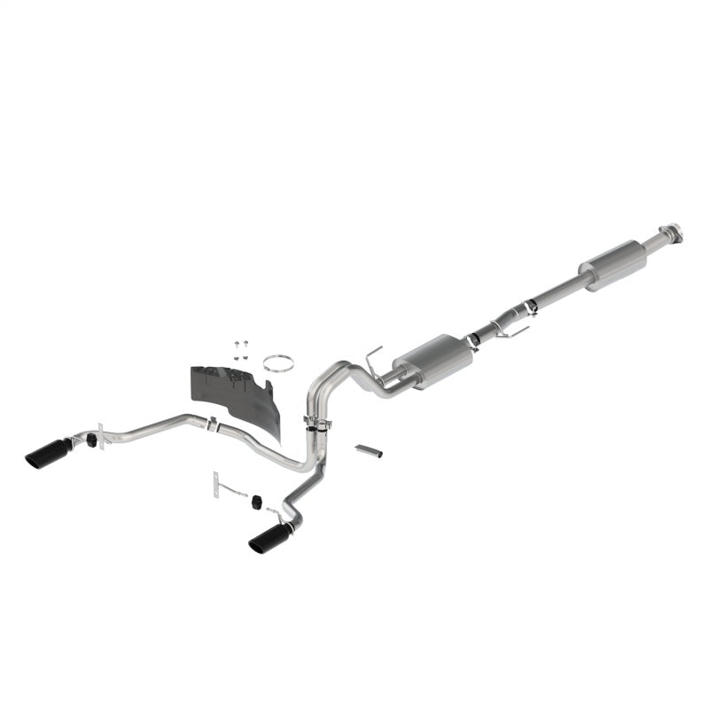 Ford Racing 21-24 F-150 Sport Rear Exit Exhaust - Black Tips M-5200-FSBR