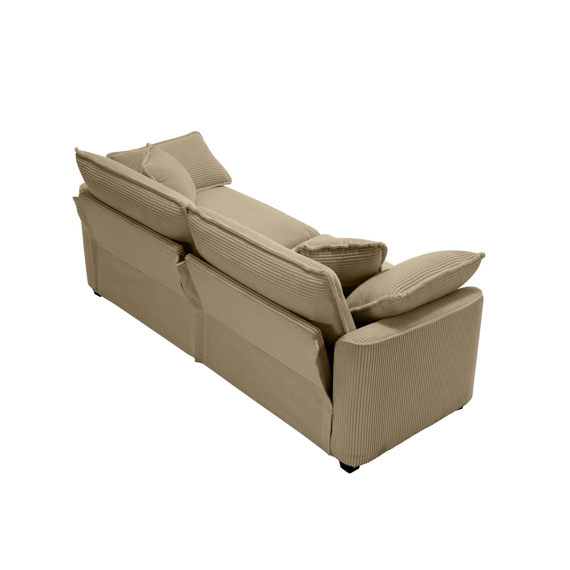 Modern Fabric Living Room Sofa with 4 Pillows