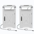 Set of 2 White Nightstands