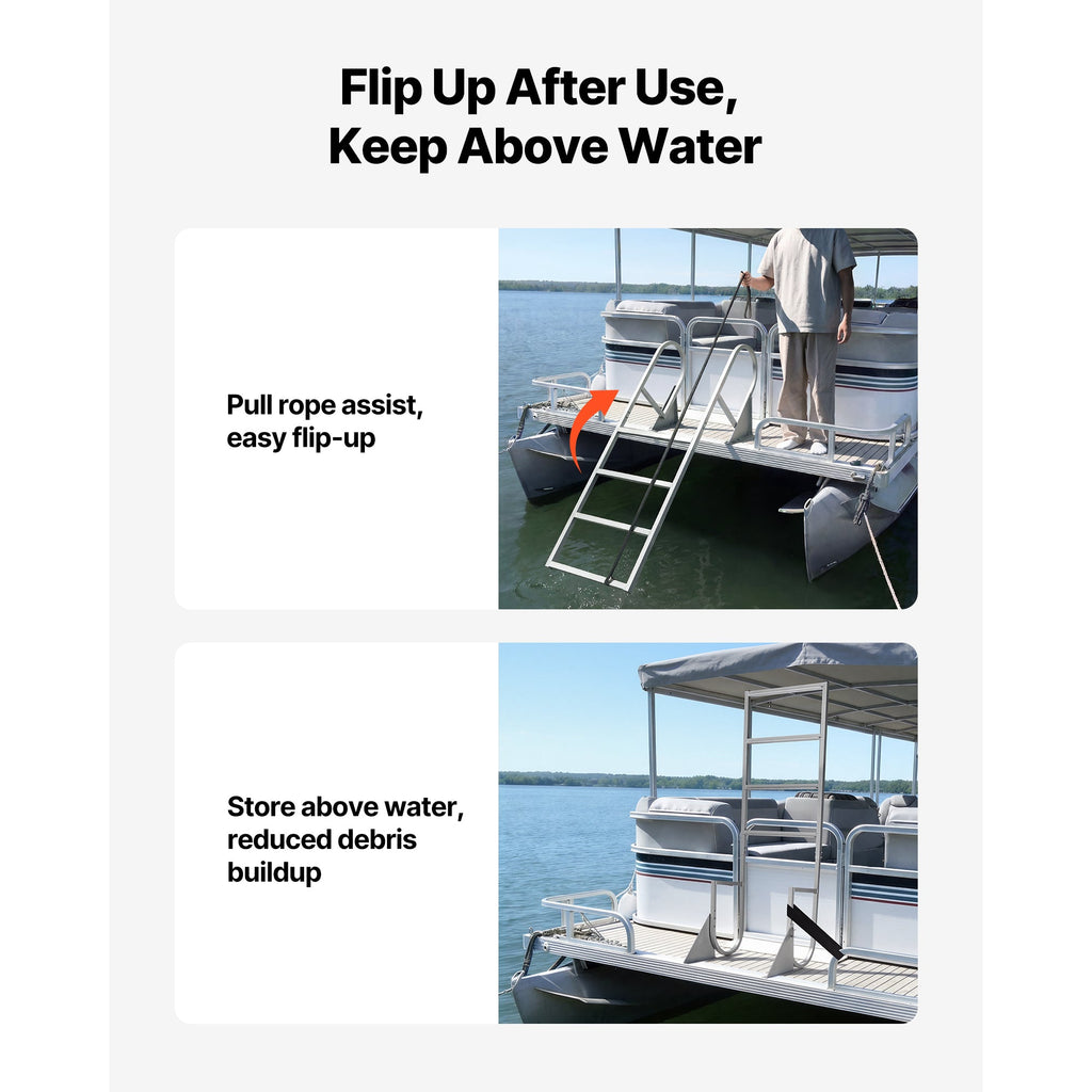 Flip-Up Dock Ladder, 4-Step