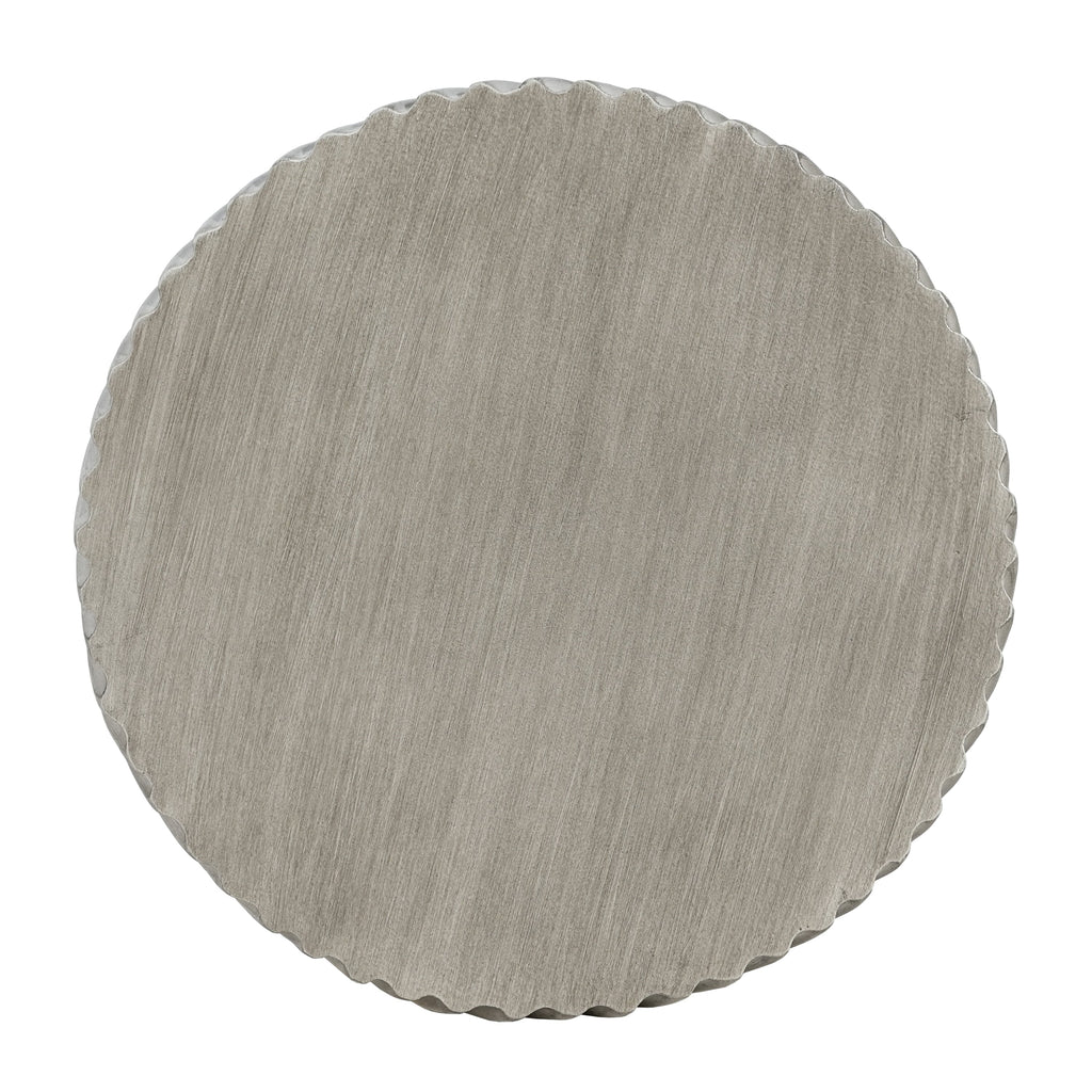Outdoor MGO Concrete Hourglass Side Table with Spiral Pattern