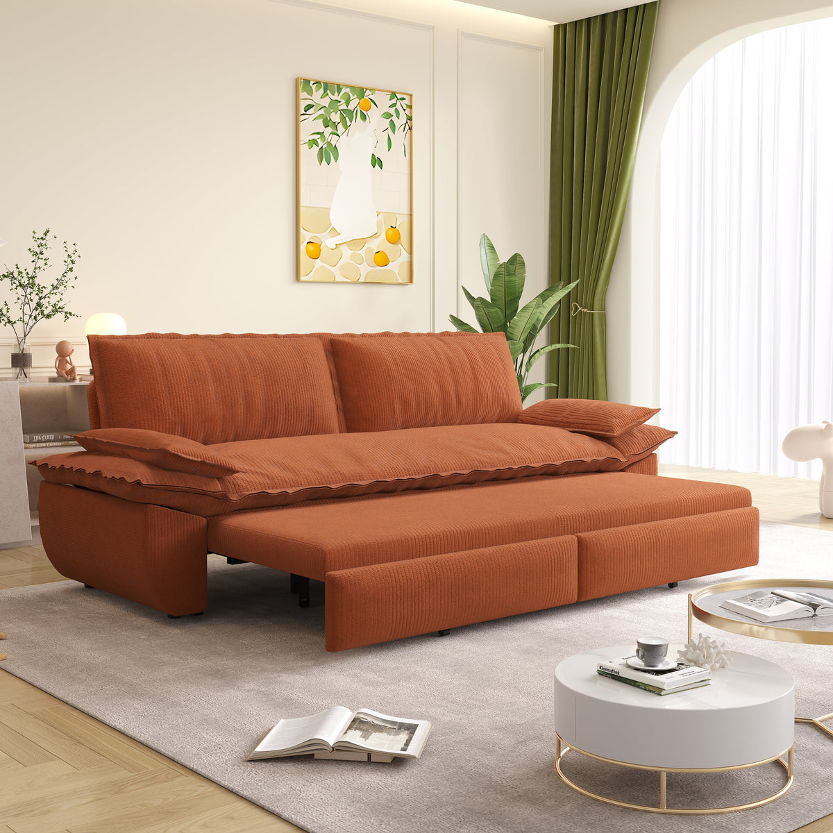 73.2" Queen Pull Out Sofa Bed