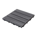 WPC Wood-Plastic Composite Patio Floor Tiles - Pack of 22