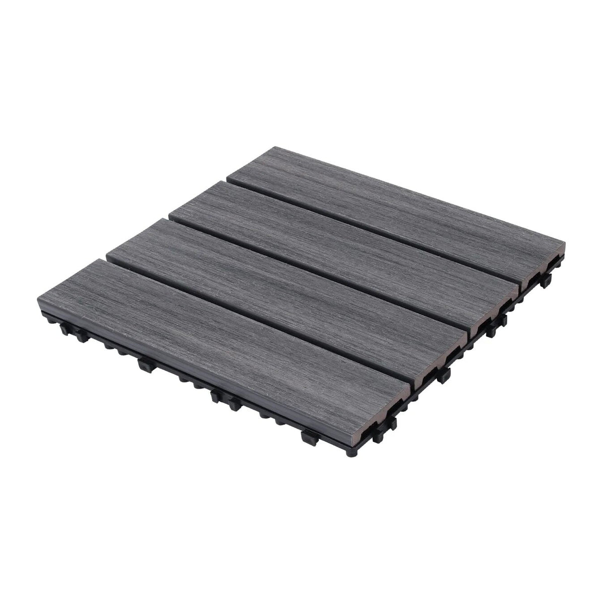 WPC Wood-Plastic Composite Patio Floor Tiles - Pack of 22