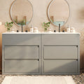 60" Double Sinks Bathroom Vanity Set