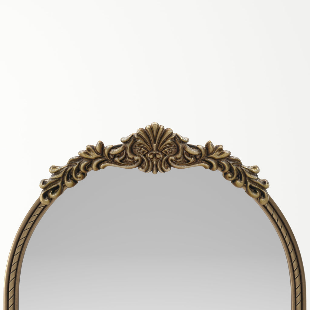 73.03" Arch Oval Vintage Relief Mirror