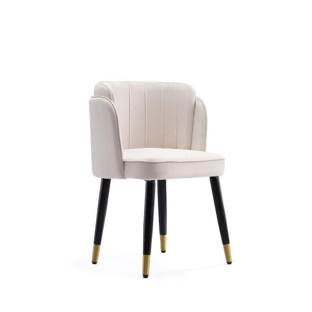 Zephyr Wood Velvet Dining Chair