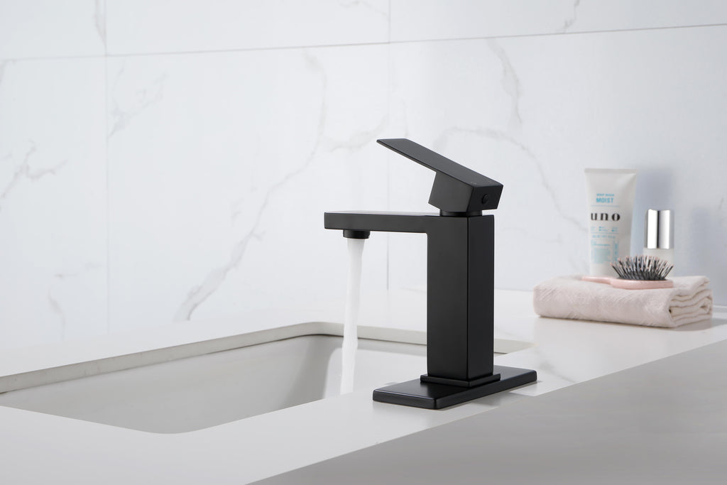 Single Handle Bathroom Sink Faucet with Pop-Up Drain