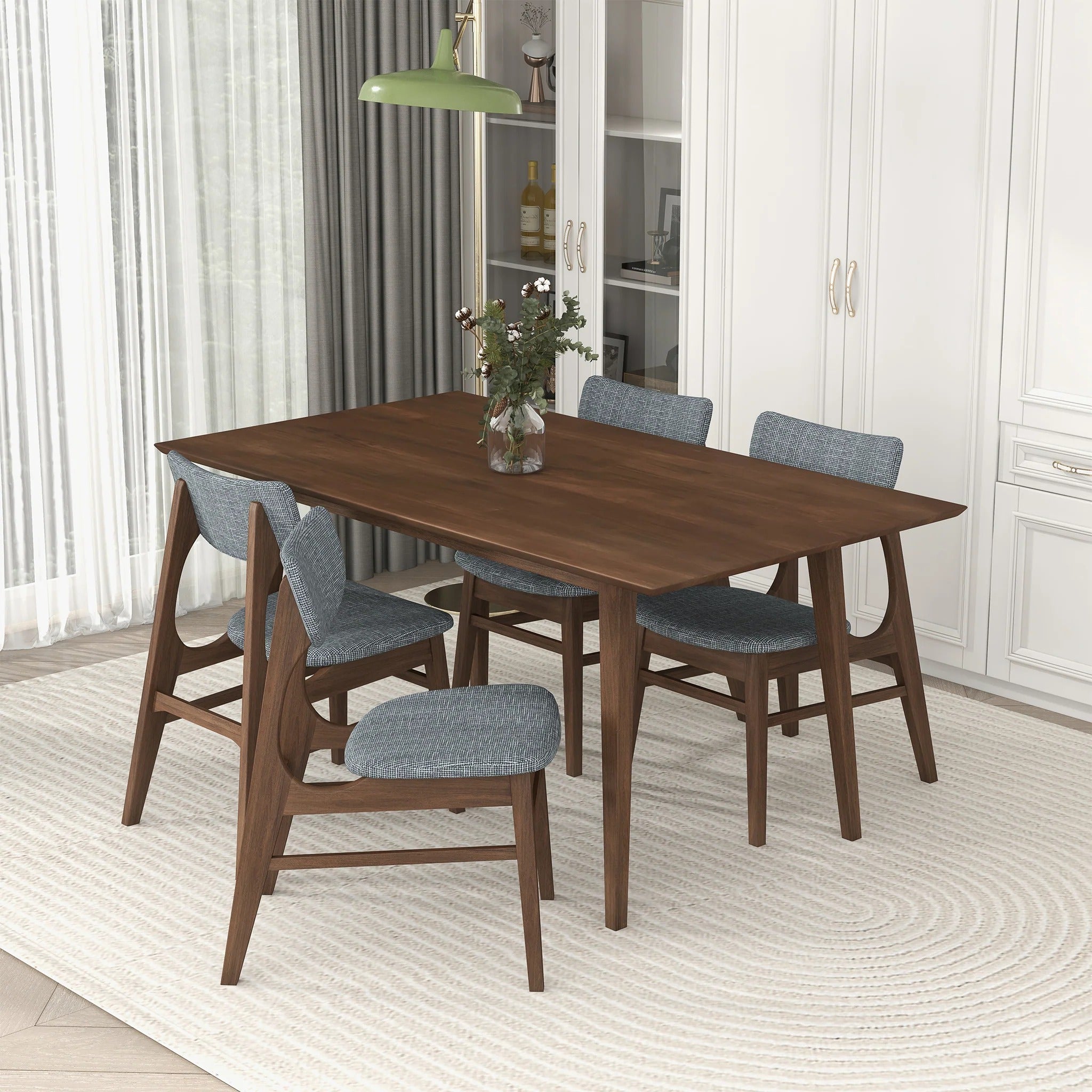 Mary Modern Style Solid Wood Rectangular Dining Kitchen Table