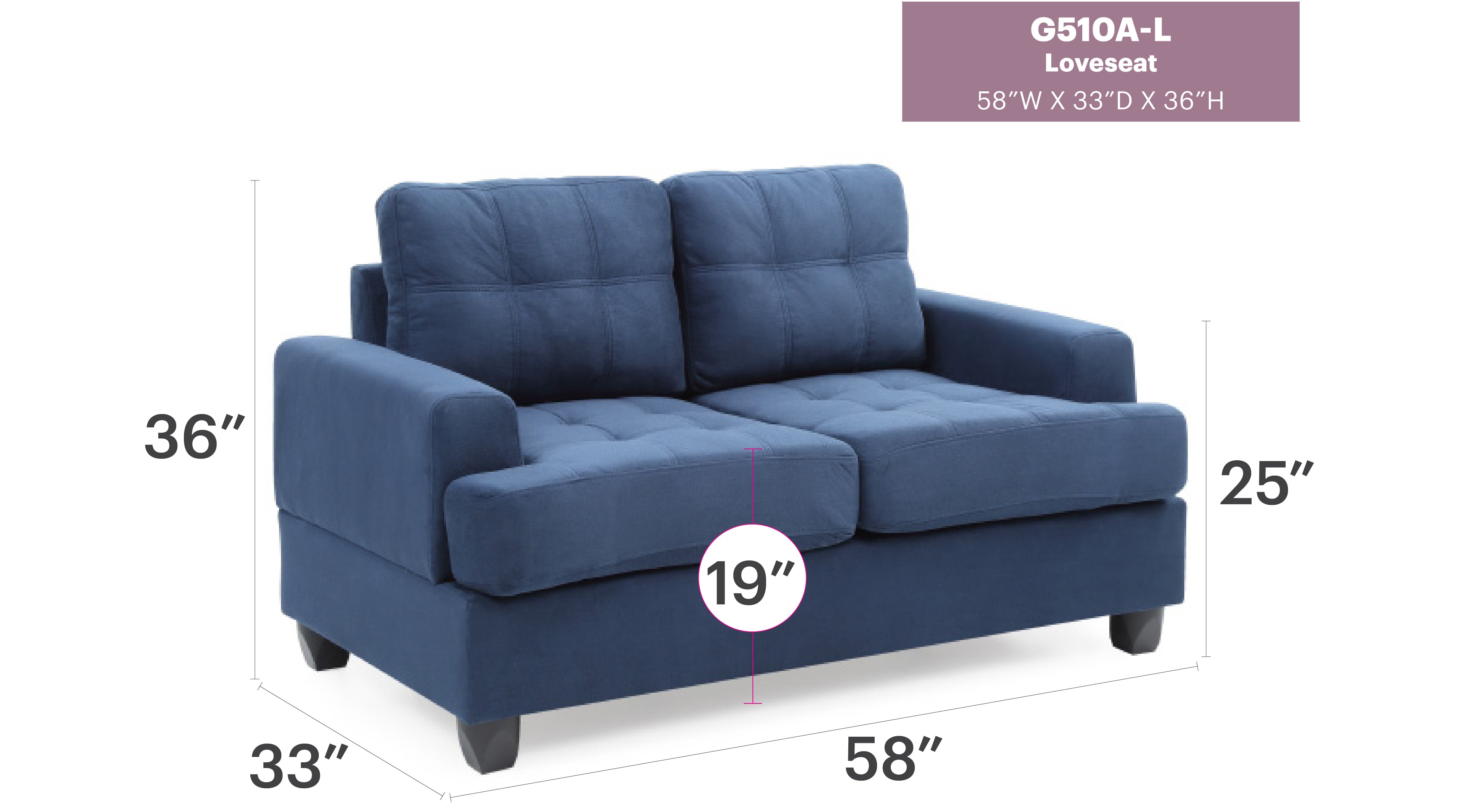 Chic Transitional Loveseat