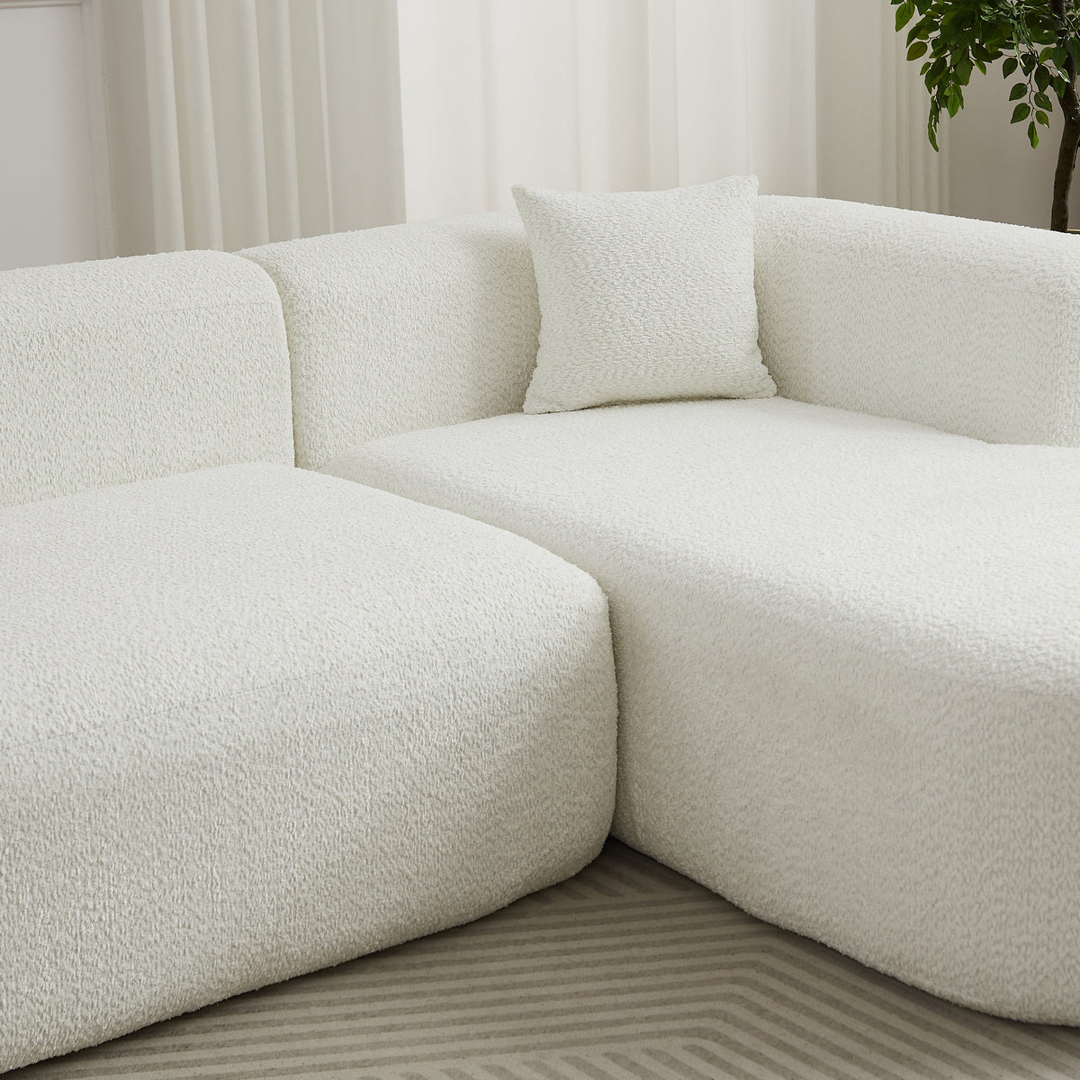 109.4" Modular Sectional Sofa in Beige