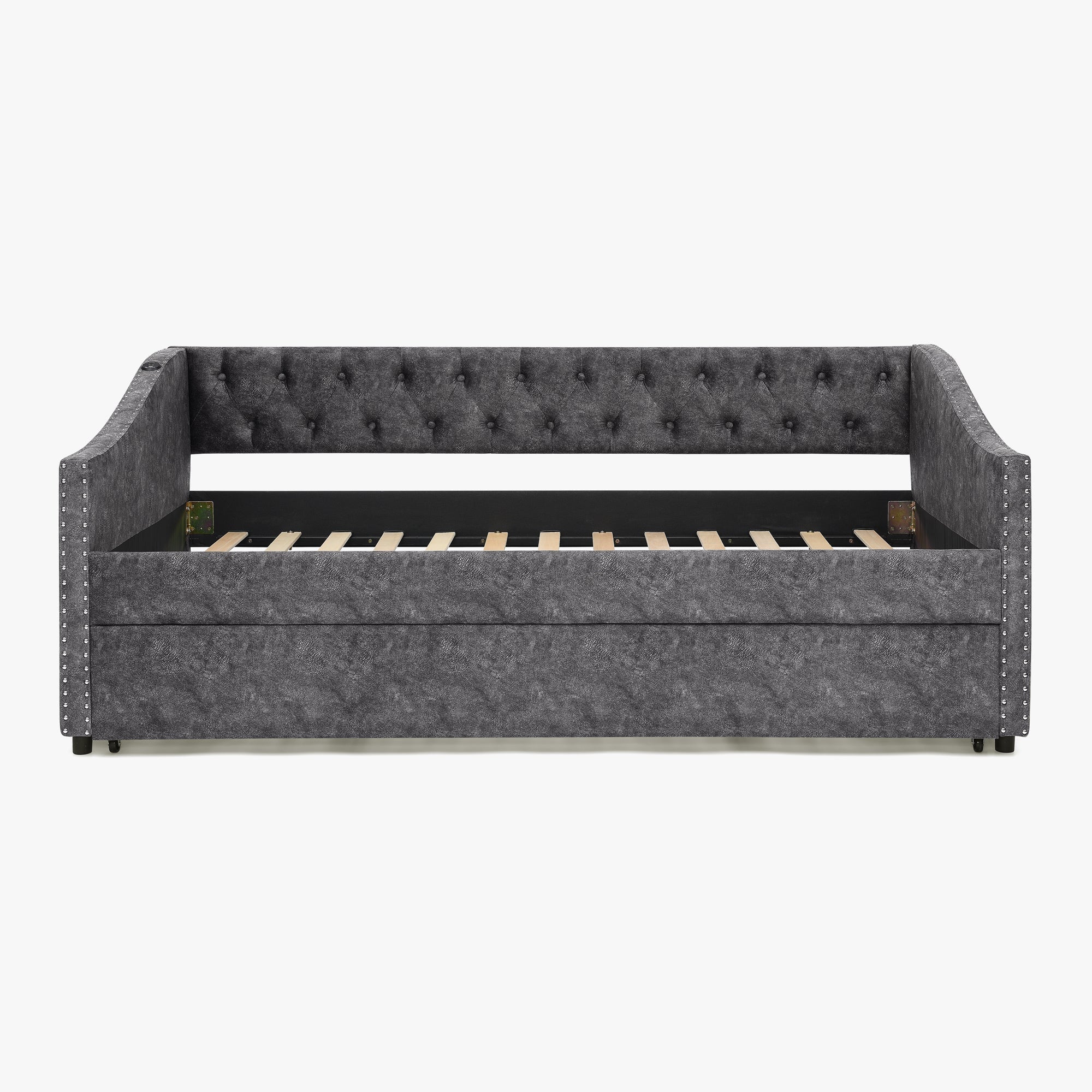 Twin Size Daybed with USB Charging & Pull-out Extendable Bed