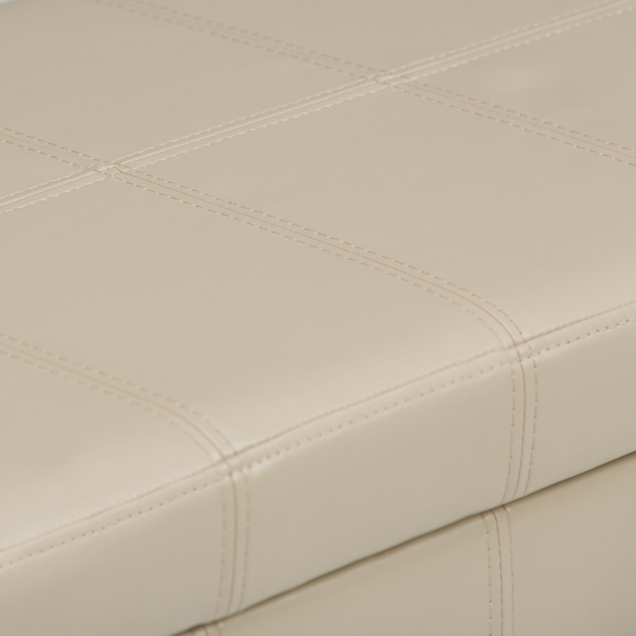 Amelia 33 Inch Wide Storage Ottoman Bench in Satin