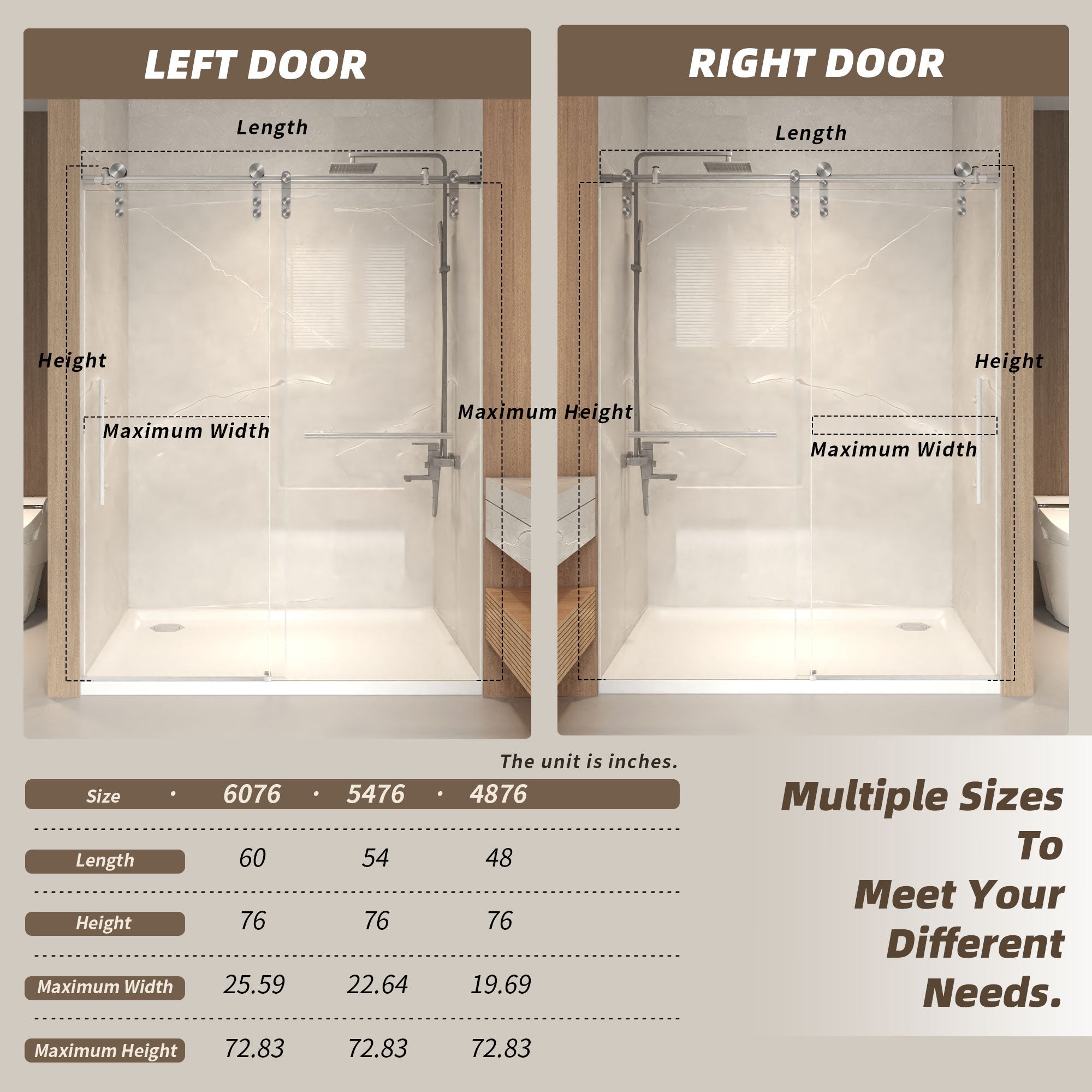 Frameless Sliding Shower Door