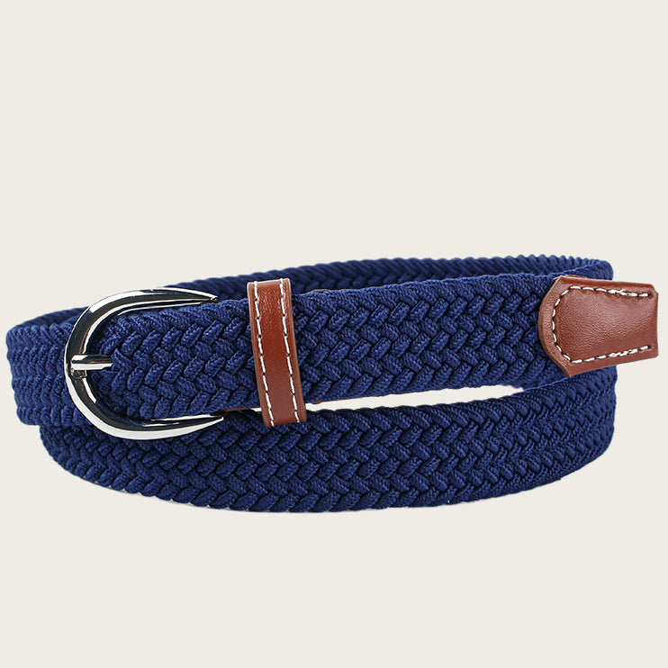 Youth Student Canvas Elastic Braided Belt