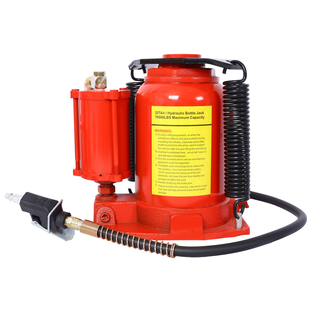Air Hydraulic Bottle Jack, 32 Ton