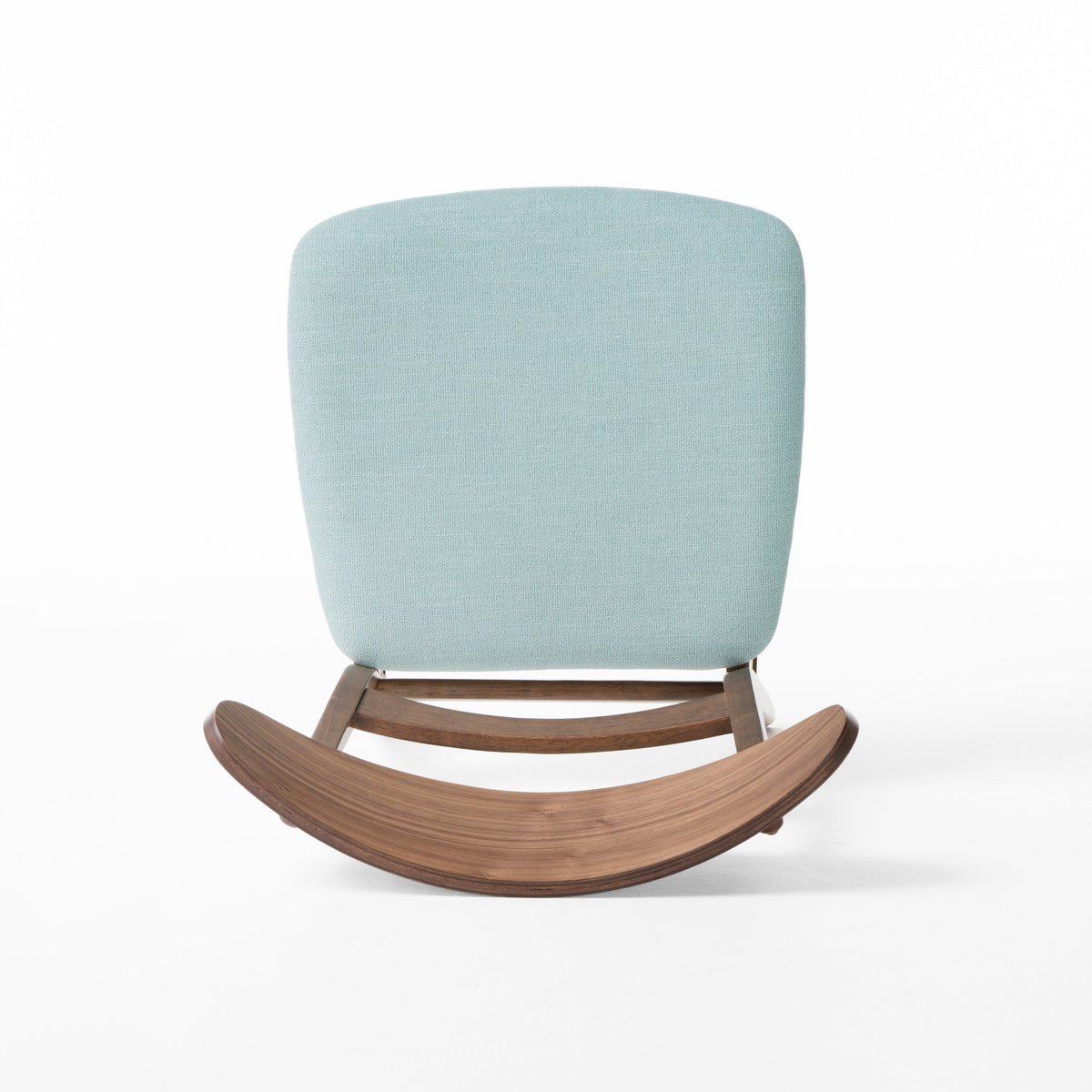 Set of 2 Dining Chairs - Upholstered Seat, Rubberwood Legs, Walnut+Mint