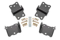 BMR Suspension BMR 78-87 G-Body Motor Mount Kit Upper & Lower Solid - Black Hammertone MM461H