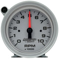 AutoMeter Tachometer Gauge 10K RPM 3 3/4in Pedestal w/Ext. Shift-Light - Silver Dial/Black Case 233909