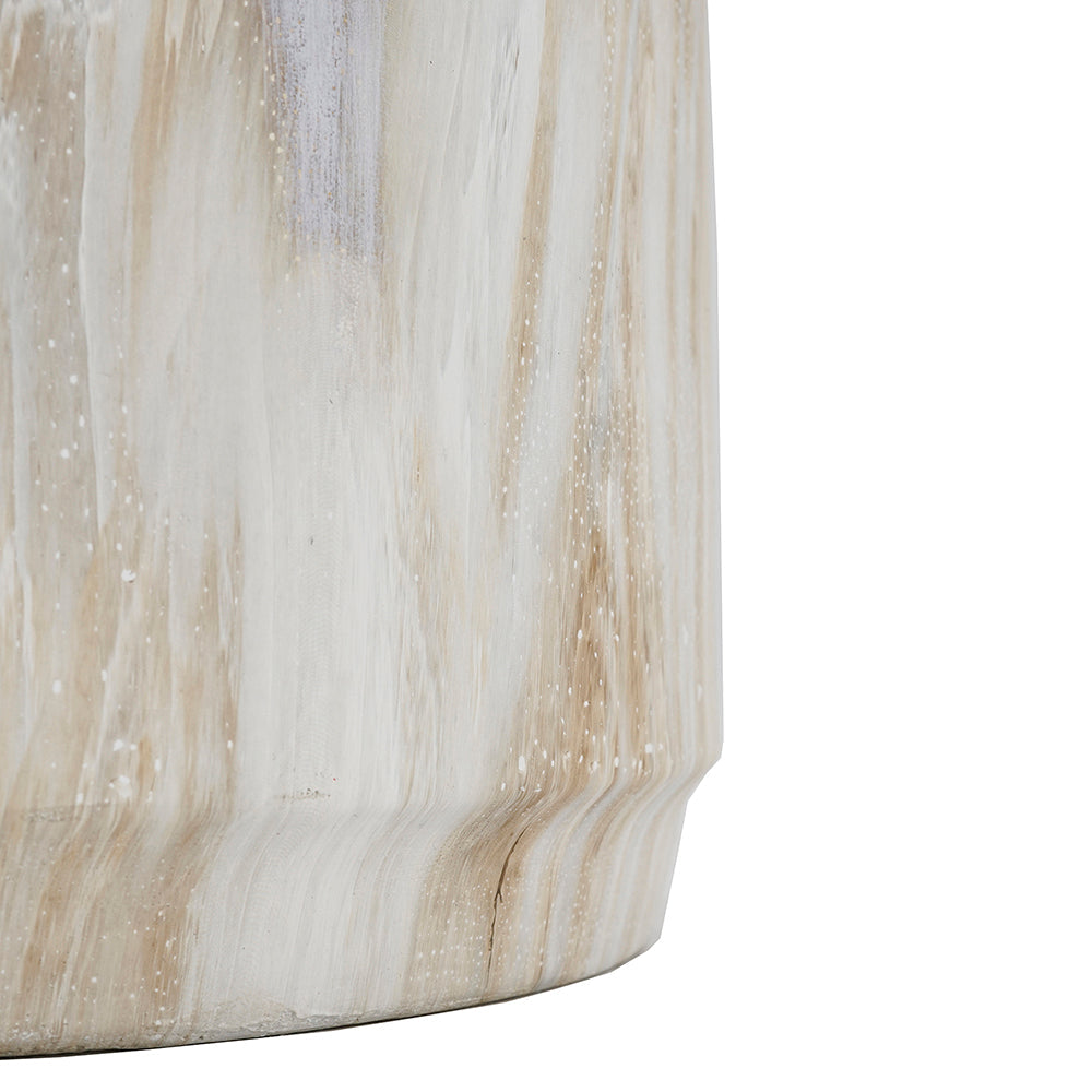 18.5-Inch Modern Marble-Look Stool