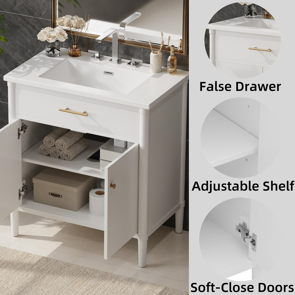 30 Inches Bathroom Vanity with Sink