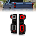 ANZO 19-21 Chevy Silverado Work TruckFull LED Tailights Black Housing Clear Lens G2 (w/C Light Bars) 311417