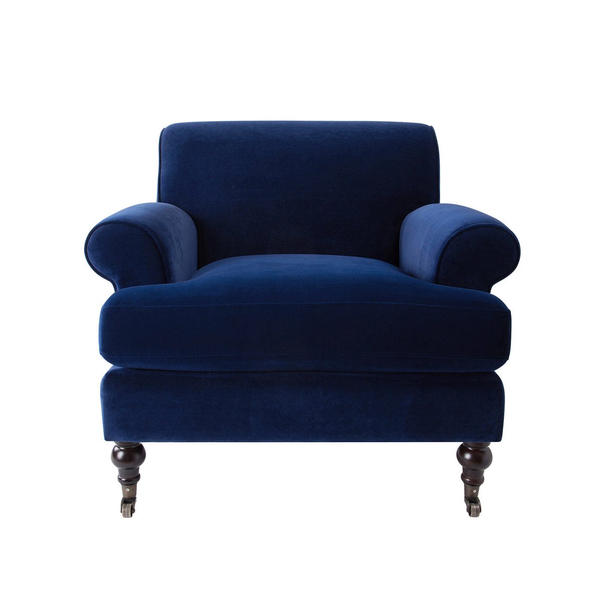 Alana 38" Lawson Accent Arm Chair with Metal Casters