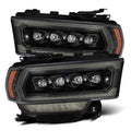 AlphaRex 19-21 Ram 2500 NOVA LED Proj Headlights Plank Style Alpha Blk w/Activ Light/Seq Signal/DRL 880552 *Discontinued